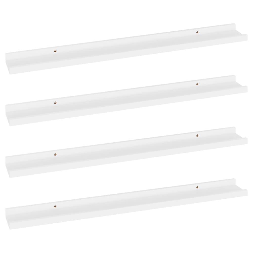 Wall Shelves 4 pcs White 31.5"x3.5"x1.2" at Set Shop and Smile