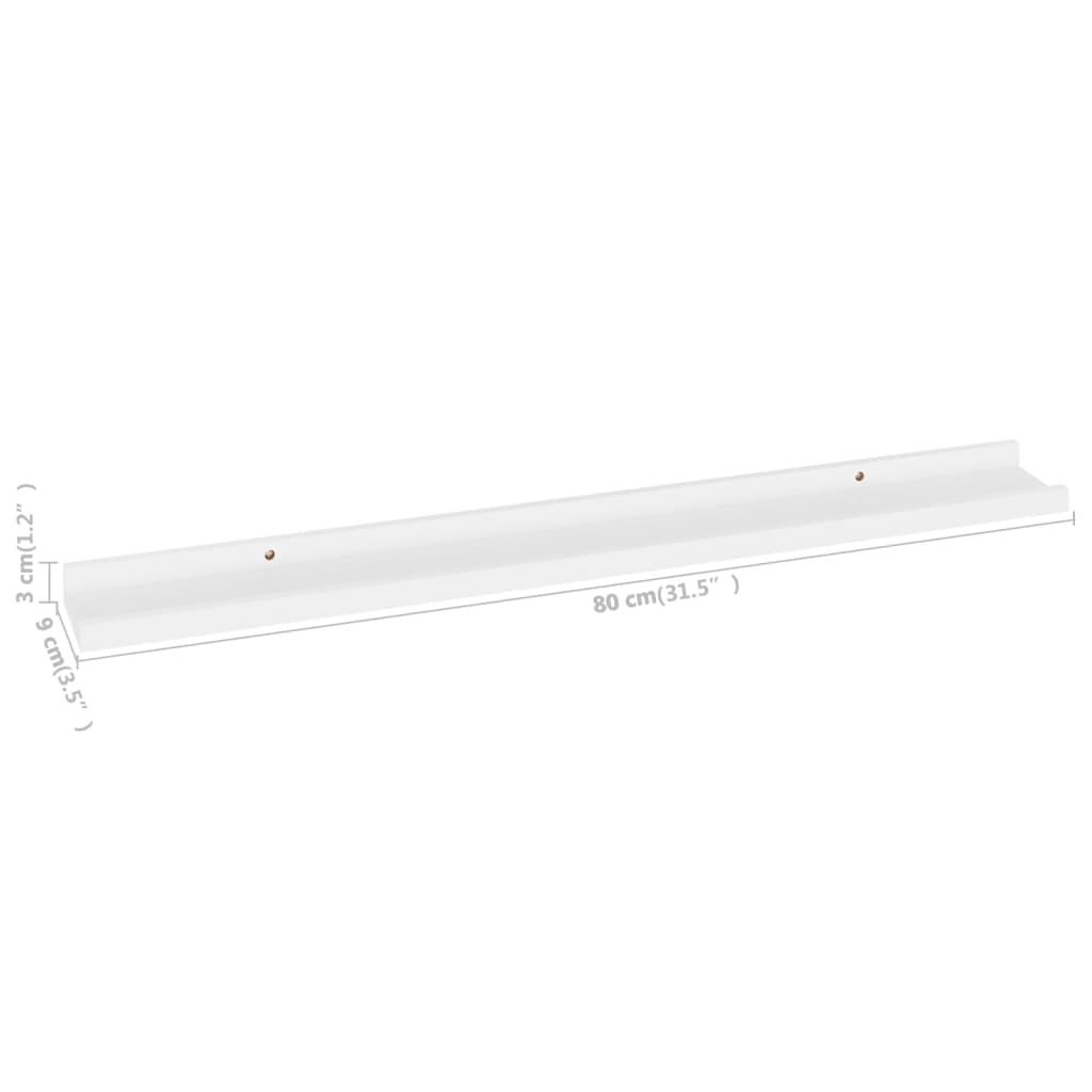 Wall Shelves 4 pcs White 31.5"x3.5"x1.2" at Set Shop and Smile