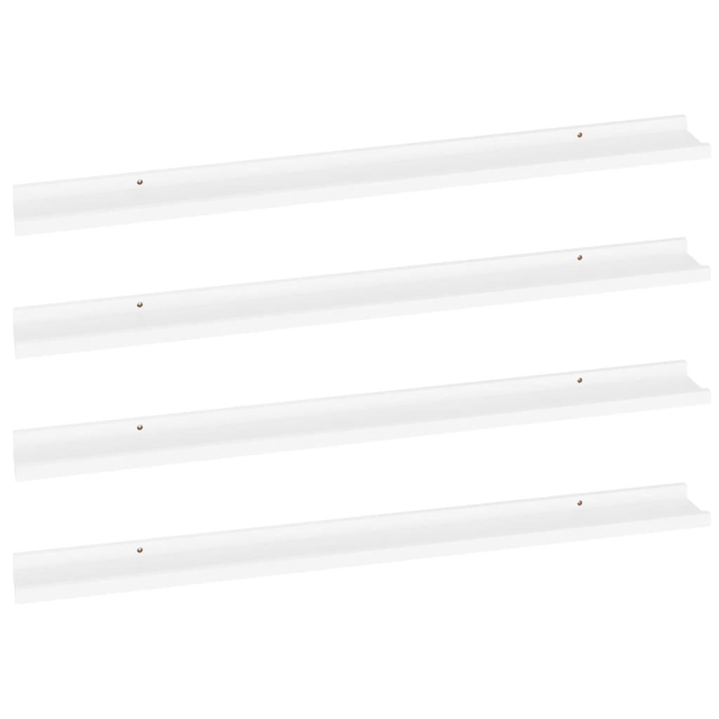 Wall Shelves 4 pcs White 39.4"x3.5"x1.2" at Set Shop and Smile