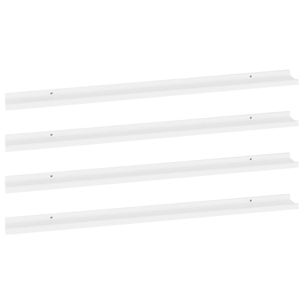 Wall Shelves 4 pcs White 45.3"x3.5"x1.2" at Set Shop and Smile