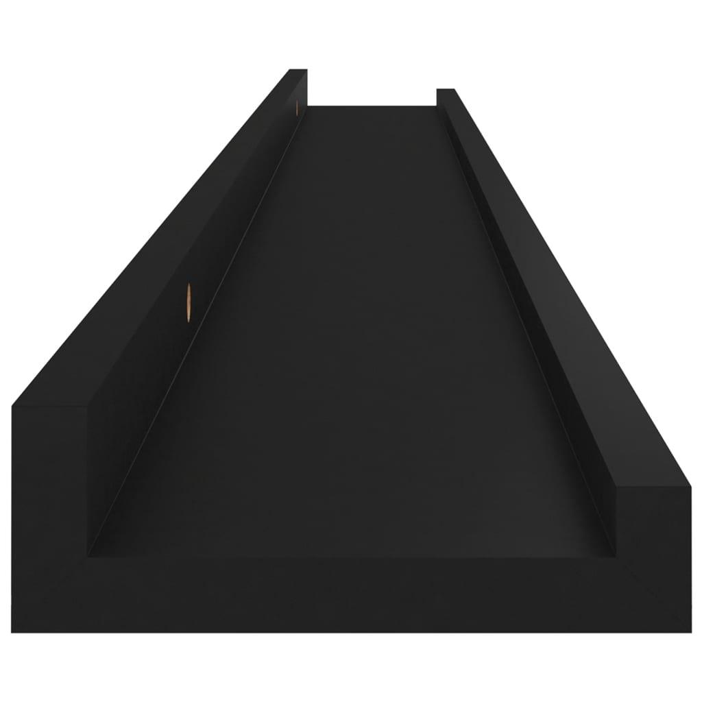 Wall Shelves 2 pcs Black 39.4"x3.5"x1.2" at Set Shop and Smile