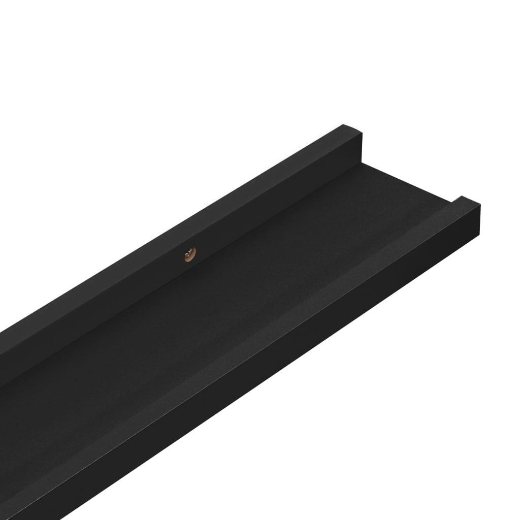 Wall Shelves 2 pcs Black 39.4"x3.5"x1.2" at Set Shop and Smile