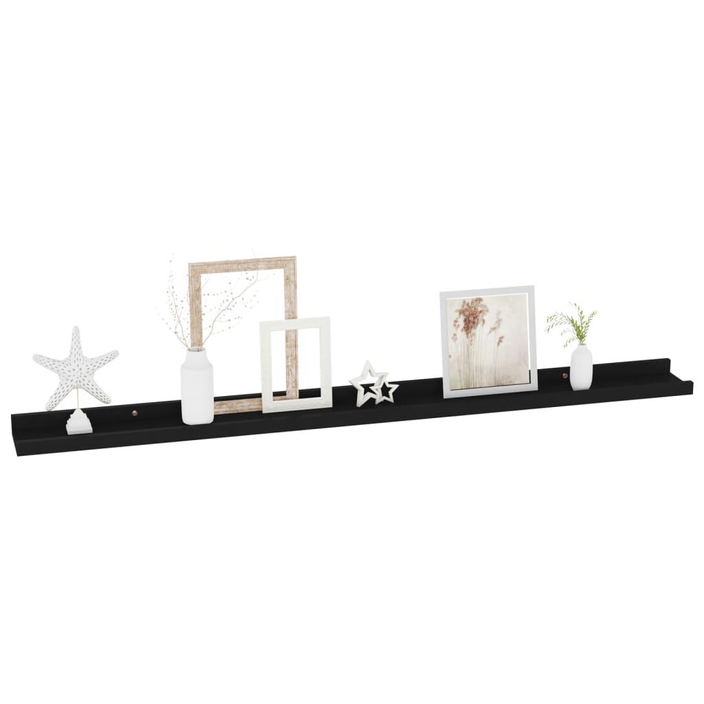 Wall Shelves 4 pcs Black 39.4"x3.5"x1.2" at Set Shop and Smile