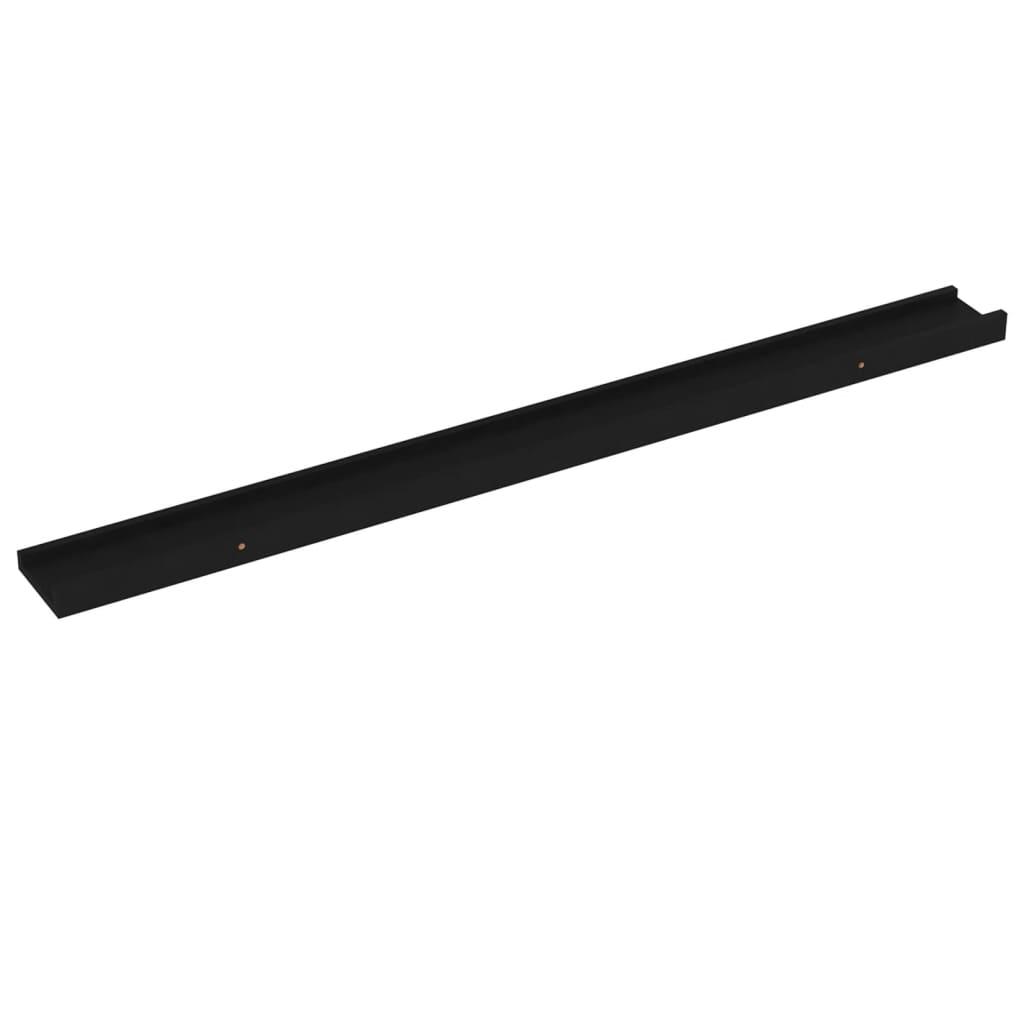 Wall Shelves 4 pcs Black 39.4"x3.5"x1.2" at Set Shop and Smile