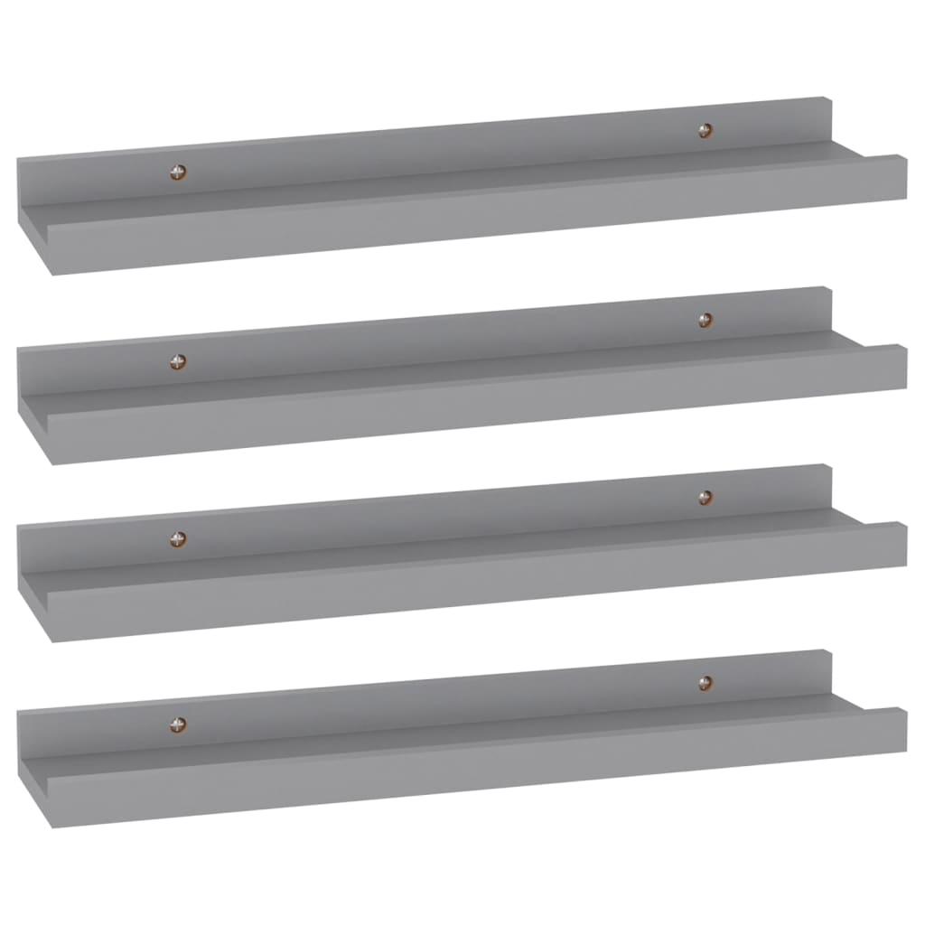 Wall Shelves 4 pcs Gray 15.7"x3.5"x1.2" at Set Shop and Smile