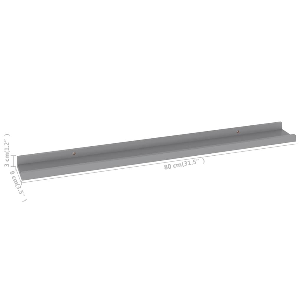 Wall Shelves 4 pcs Gray 31.5"x3.5"x1.2" at Set Shop and Smile