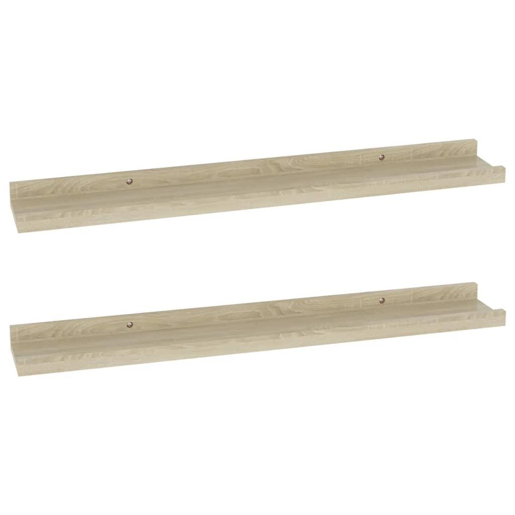 Wall Shelves 2 pcs Sonoma Oak 23.6"x3.5"x1.2" at Set Shop and Smile