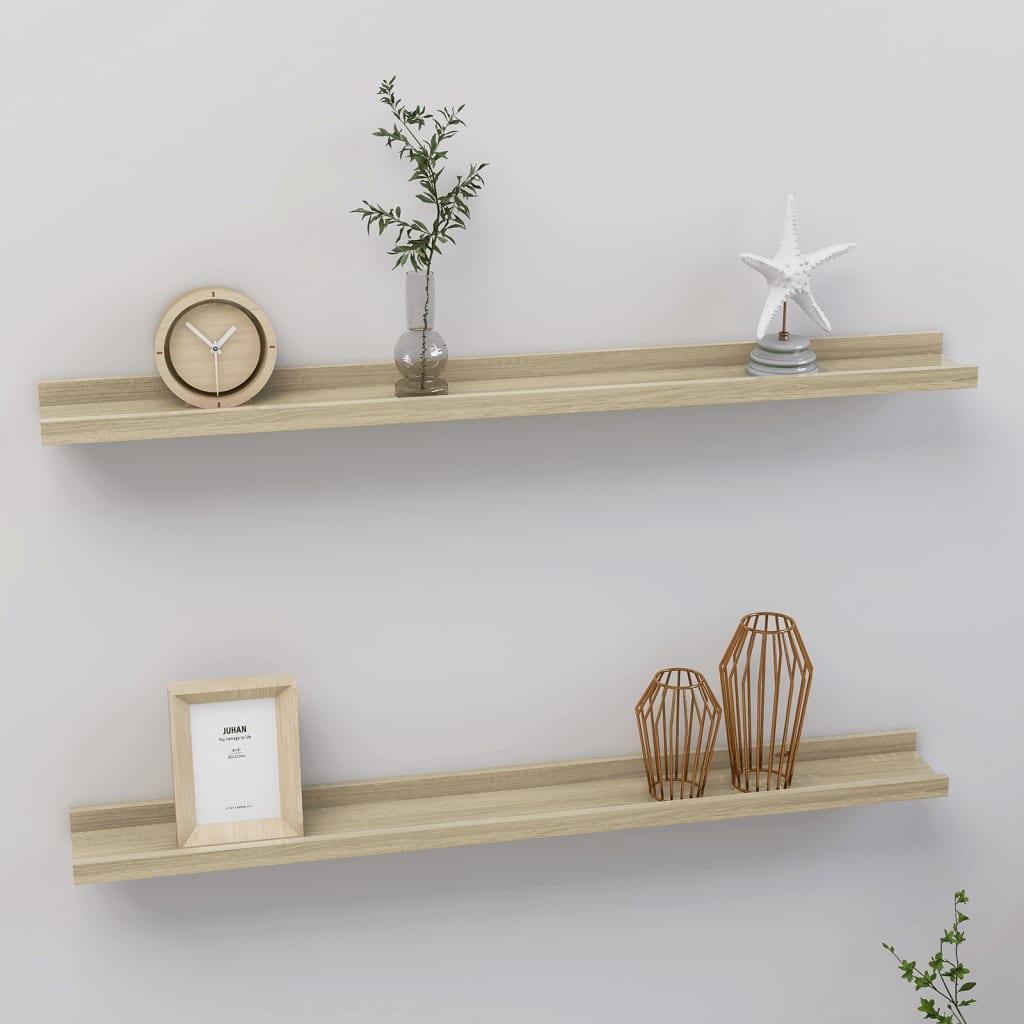 Wall Shelves 2 pcs Sonoma Oak 31.5"x3.5"x1.2" at Set Shop and Smile