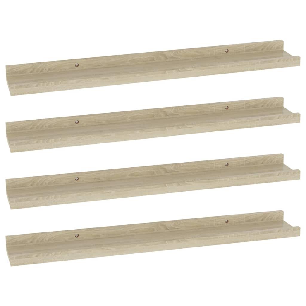 Wall Shelves 4 pcs Sonoma Oak 23.6"x3.5"x1.2" at Set Shop and Smile