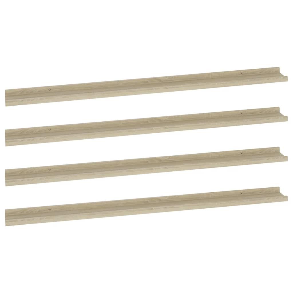 Wall Shelves 4 pcs Sonoma Oak 45.3"x3.5"x1.2" at Set Shop and Smile