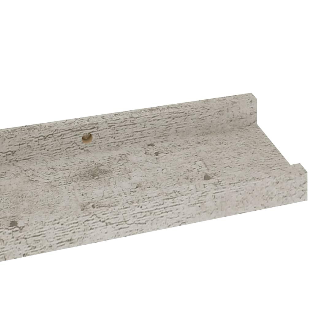Wall Shelves 2 pcs Concrete Gray 23.6"x3.5"x1.2" at Set Shop and Smile