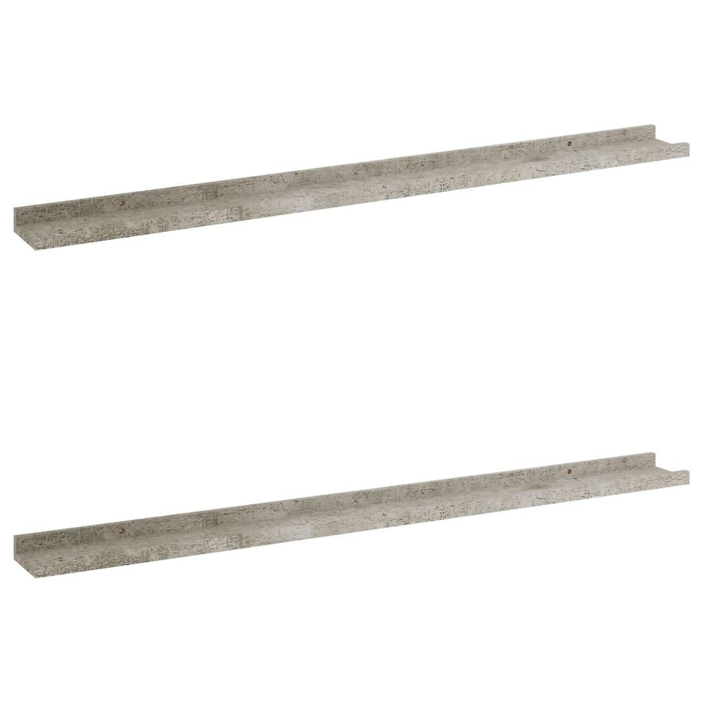 Wall Shelves 2 pcs Concrete Gray 39.4"x3.5"x1.2" at Set Shop and Smile