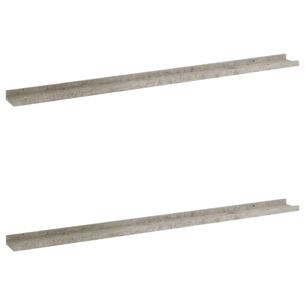 Wall Shelves 2 pcs Concrete Gray 45.3"x3.5"x1.2" at Set Shop and Smile