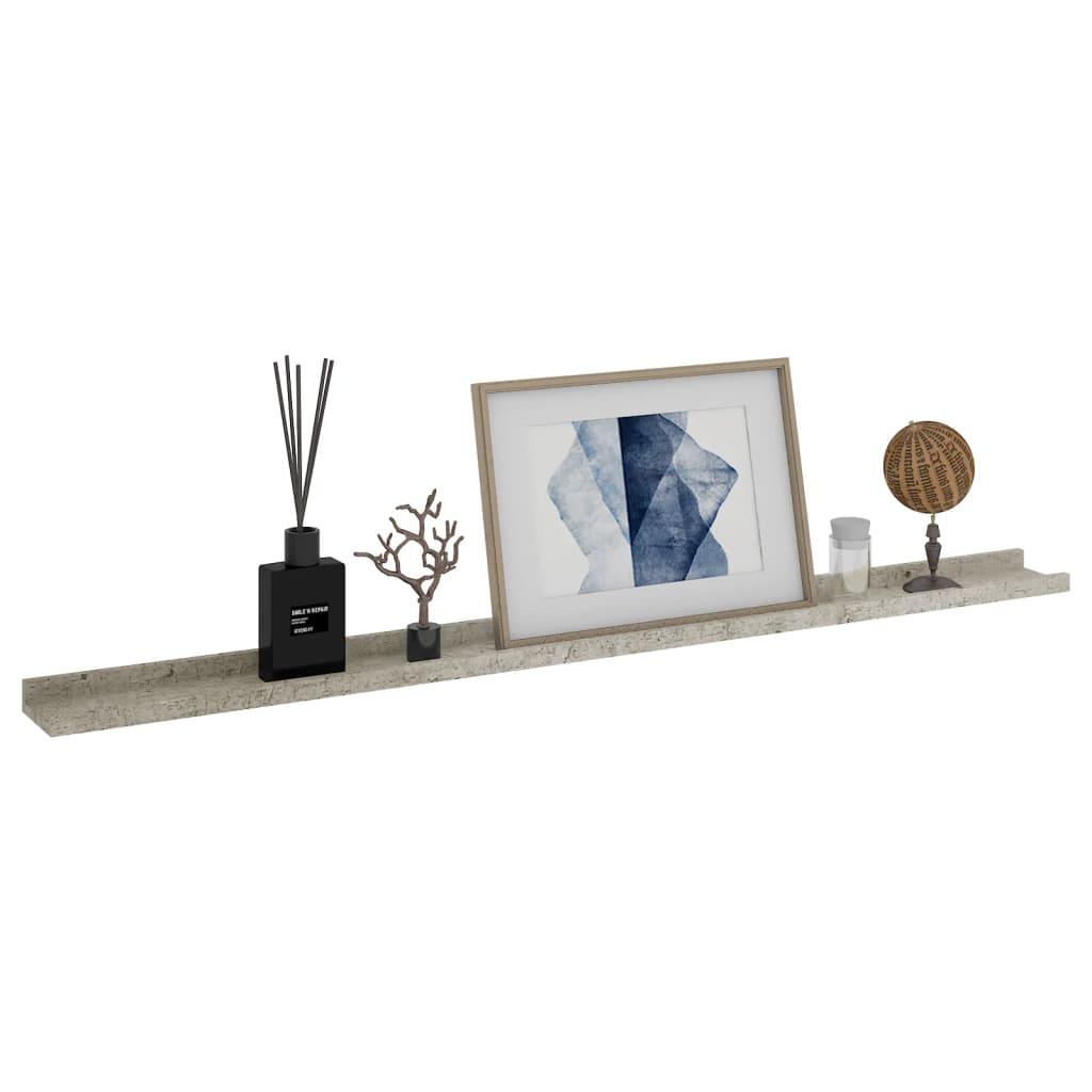 Wall Shelves 2 pcs Concrete Gray 45.3"x3.5"x1.2" at Set Shop and Smile