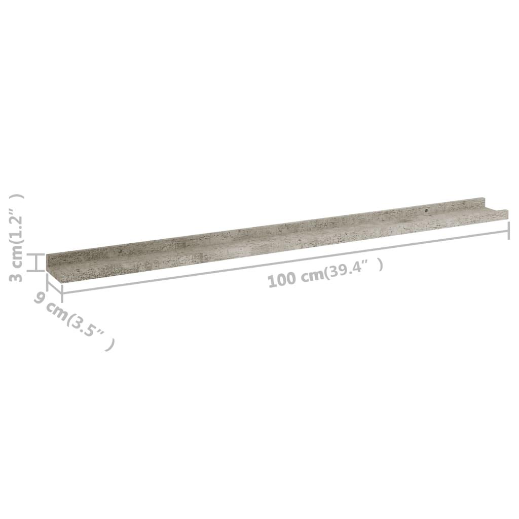 Wall Shelves 4 pcs Concrete Gray 39.4"x3.5"x1.2" at Set Shop and Smile