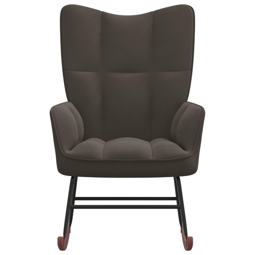 Rocking Chair Dark Gray Velvet at Set Shop and Smile