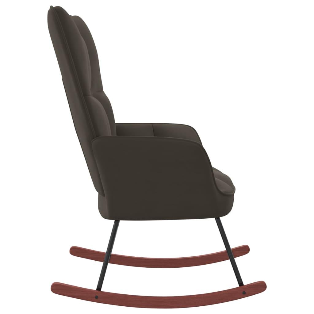 Rocking Chair Dark Gray Velvet at Set Shop and Smile