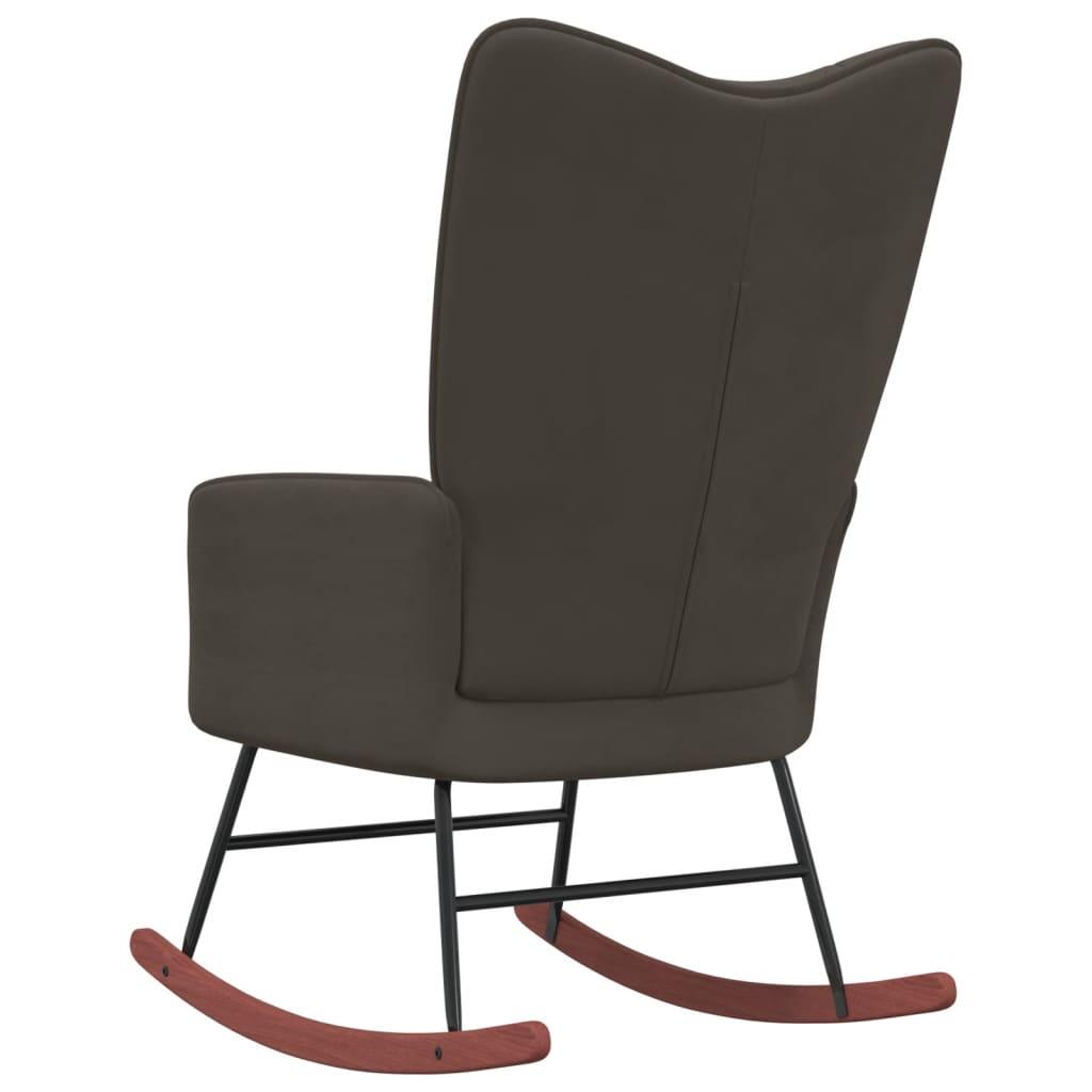 Rocking Chair Dark Gray Velvet at Set Shop and Smile