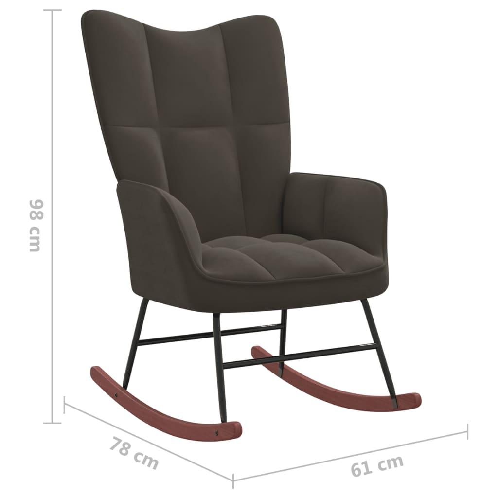 Rocking Chair Dark Gray Velvet at Set Shop and Smile