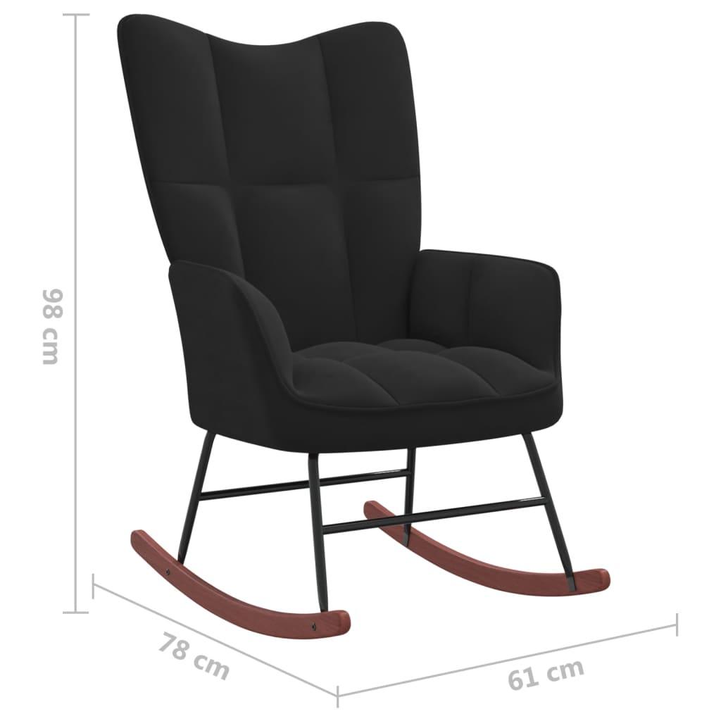 Rocking Chair Black Velvet at Set Shop and Smile