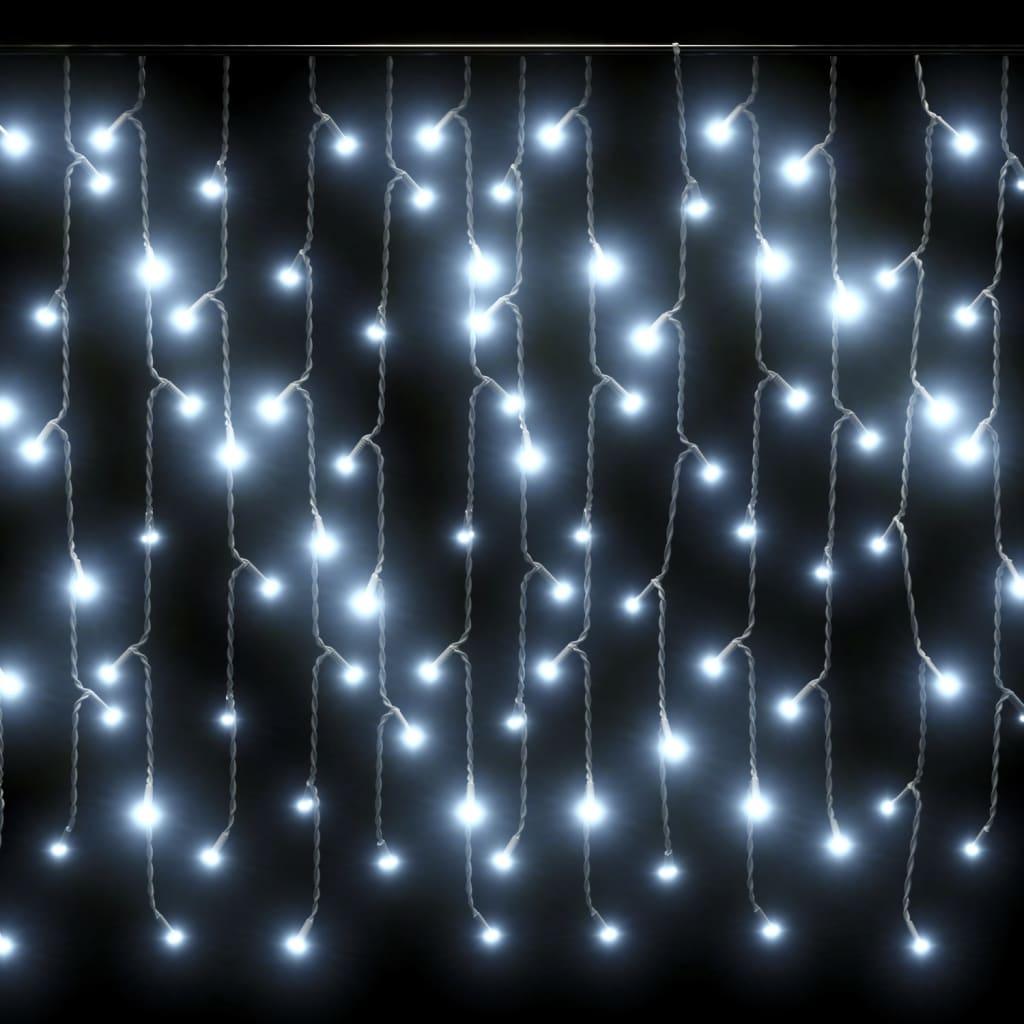LED Curtain Icicle Lights 393.7" 400 LED Cold White 8 Function at Set Shop and Smile