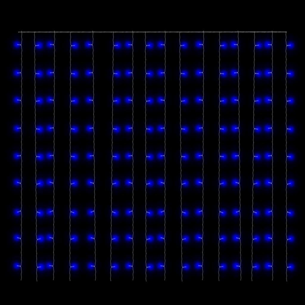 LED Curtain Fairy Lights 9.8'x9.8' 300 LED Blue 8 Function at Set Shop and Smile