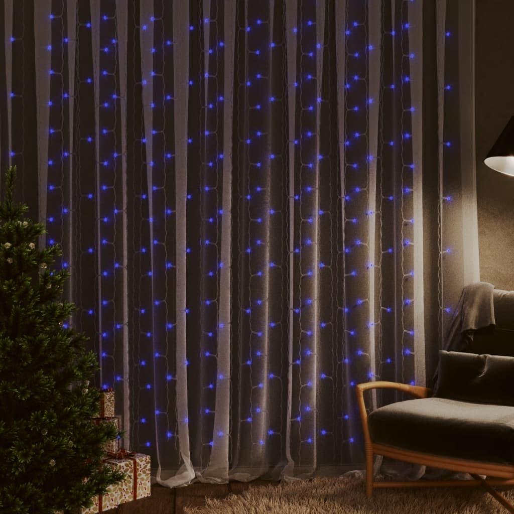 LED Curtain Fairy Lights 9.8'x9.8' 300 LED Blue 8 Function at Set Shop and Smile