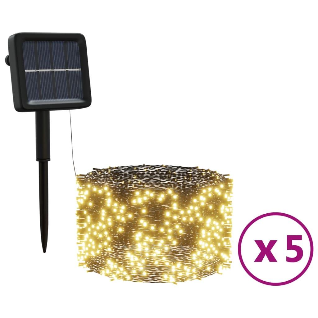 Solar Fairy Lights 5 pcs 5x200 LED Warm White Indoor Outdoor at Set Shop and Smile