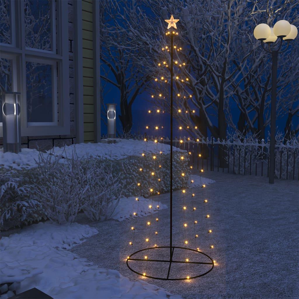 Christmas Cone Tree Warm White 100 LEDs Decoration 2x6 ft at Set Shop and Smile