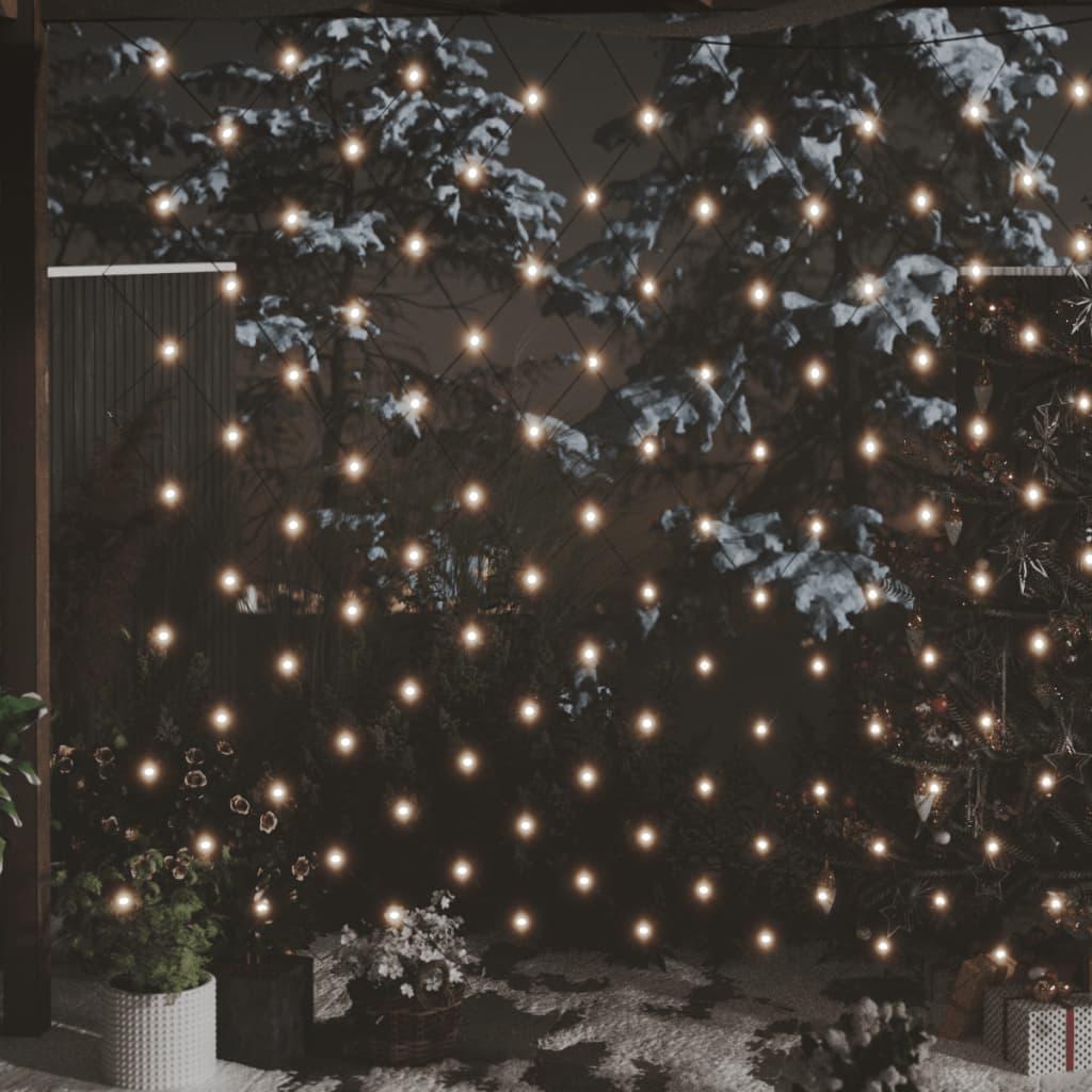 Christmas Net Light Warm White 9.8'x6.6' 204 LED Indoor Outdoor at Set Shop and Smile