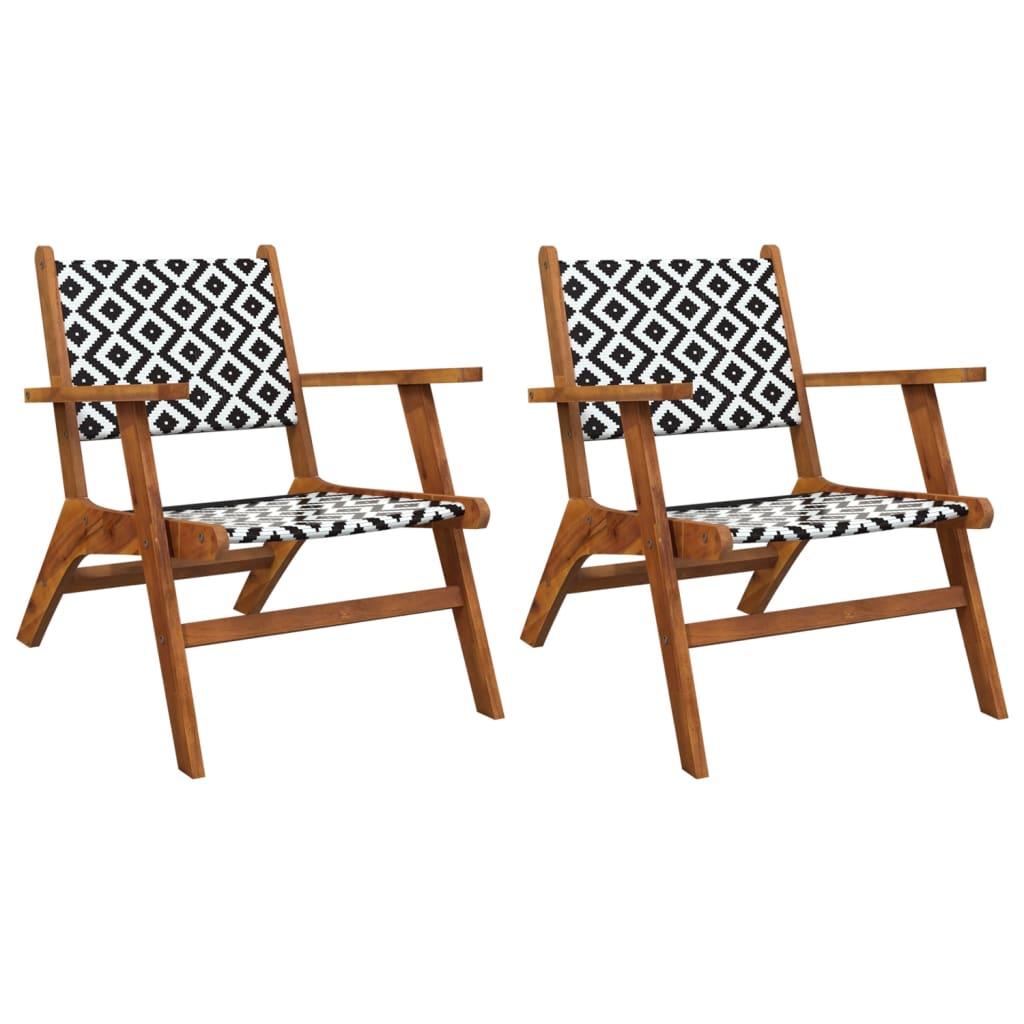 Patio Chairs 2 pcs Solid Acacia Wood at Set Shop and Smile