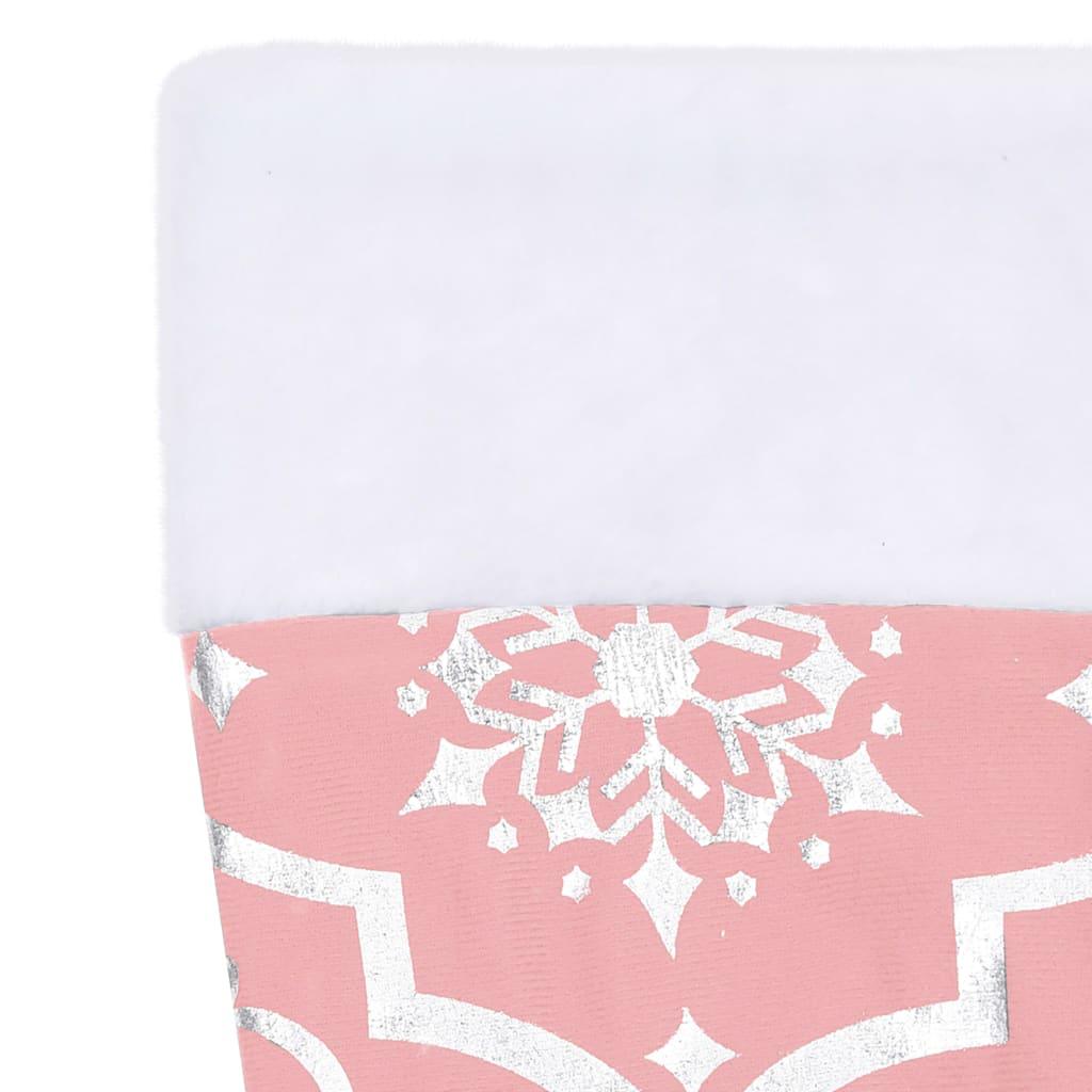 Luxury Christmas Tree Skirt with Sock Pink 5 ft Fabric at Set Shop and Smile