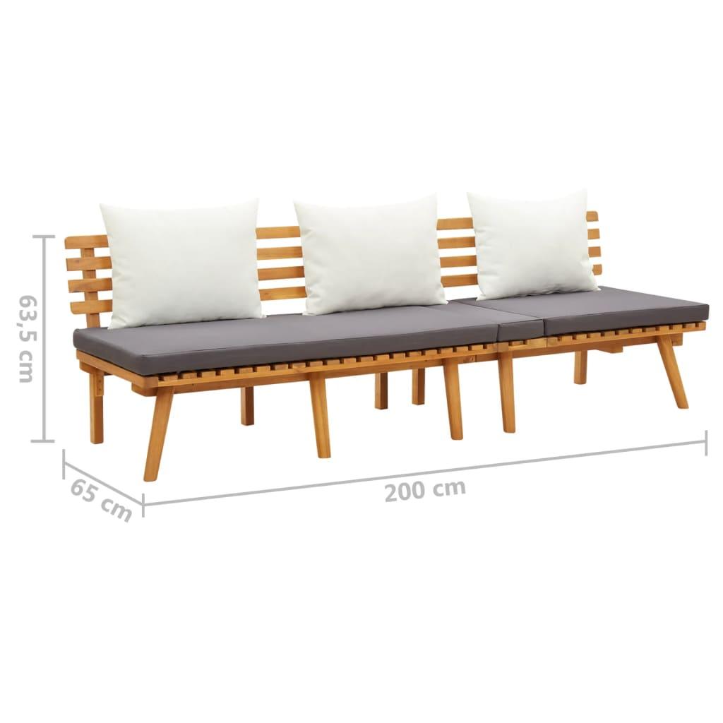 Garden Day Bed 78.7"x25.6" Solid Wood Acacia at Set Shop and Smile