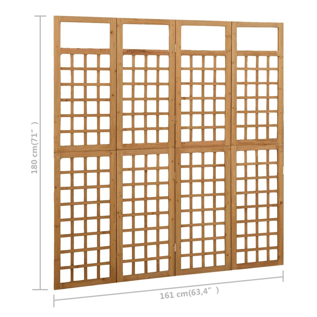 4-Panel Room Divider/Trellis Solid Fir Wood 63.4"x70.9" at Set Shop and Smile