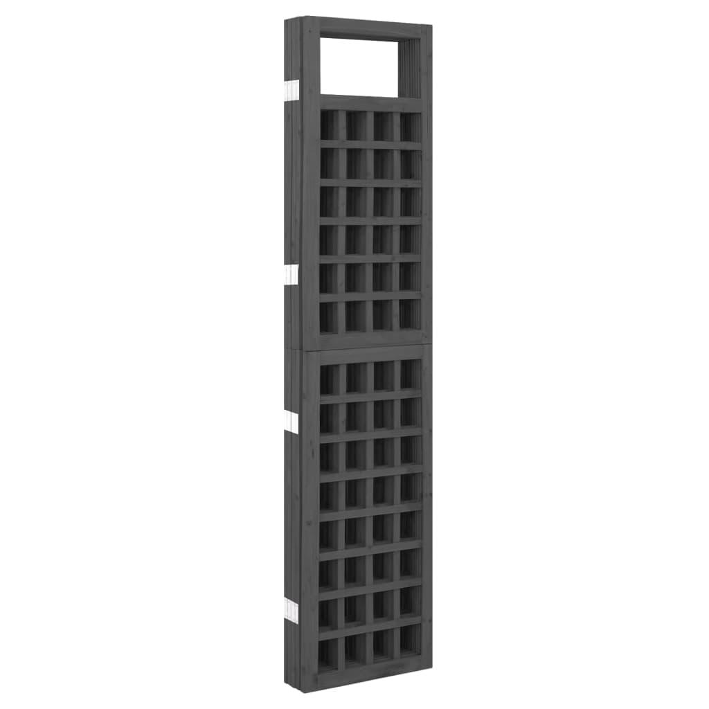 5-Panel Room Divider/Trellis Solid Fir Wood Black 79.3"x70.9" at Set Shop and Smile