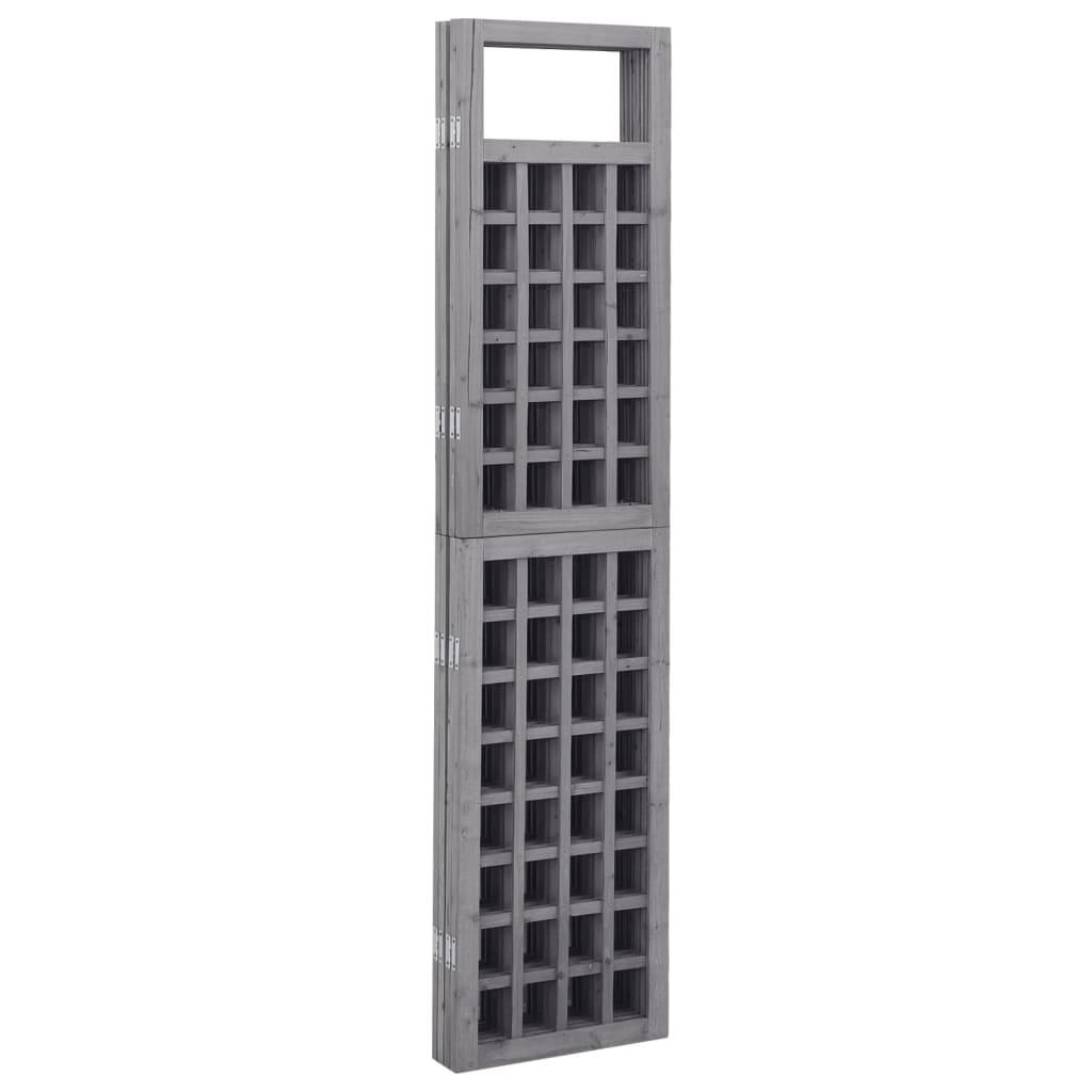 3-Panel Room Divider/Trellis Solid Fir Wood Gray 47.6"x70.9" at Set Shop and Smile