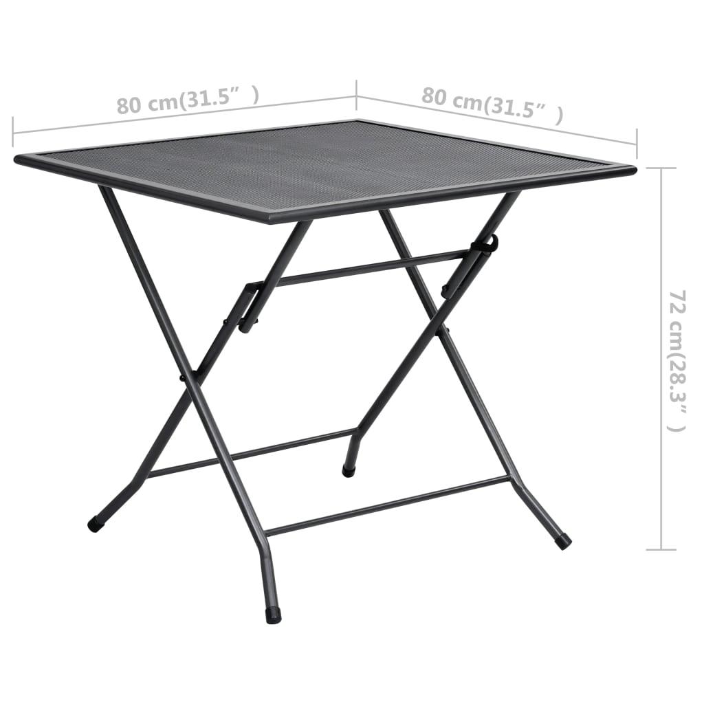 5 Piece Patio Dining Set Steel Anthracite at Set Shop and Smile