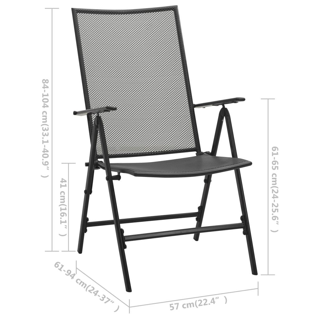 5 Piece Patio Dining Set Steel Anthracite at Set Shop and Smile