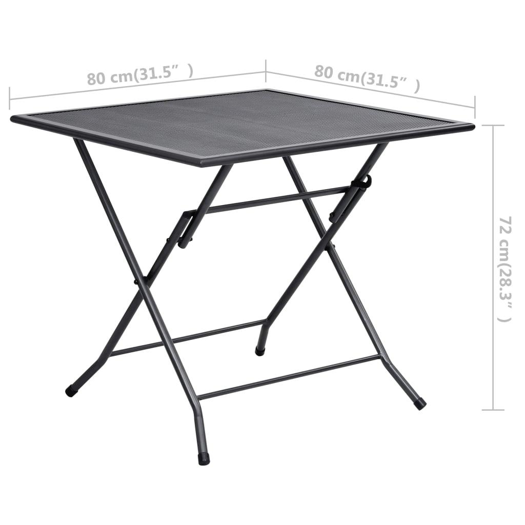 5 Piece Patio Dining Set Steel Anthracite at Set Shop and Smile