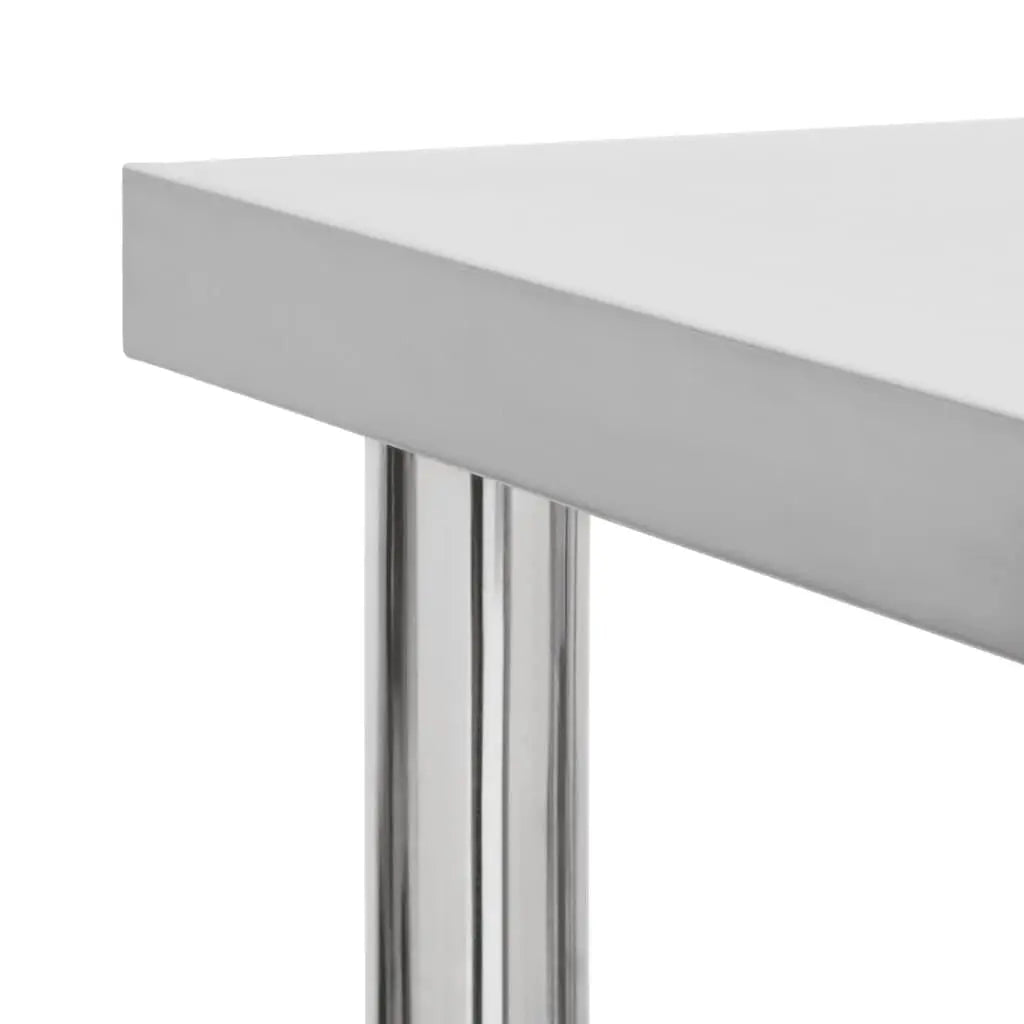 Kitchen Work Table with Wheels 23.6"x17.7"x33.5" Stainless Steel at Set Shop and Smile