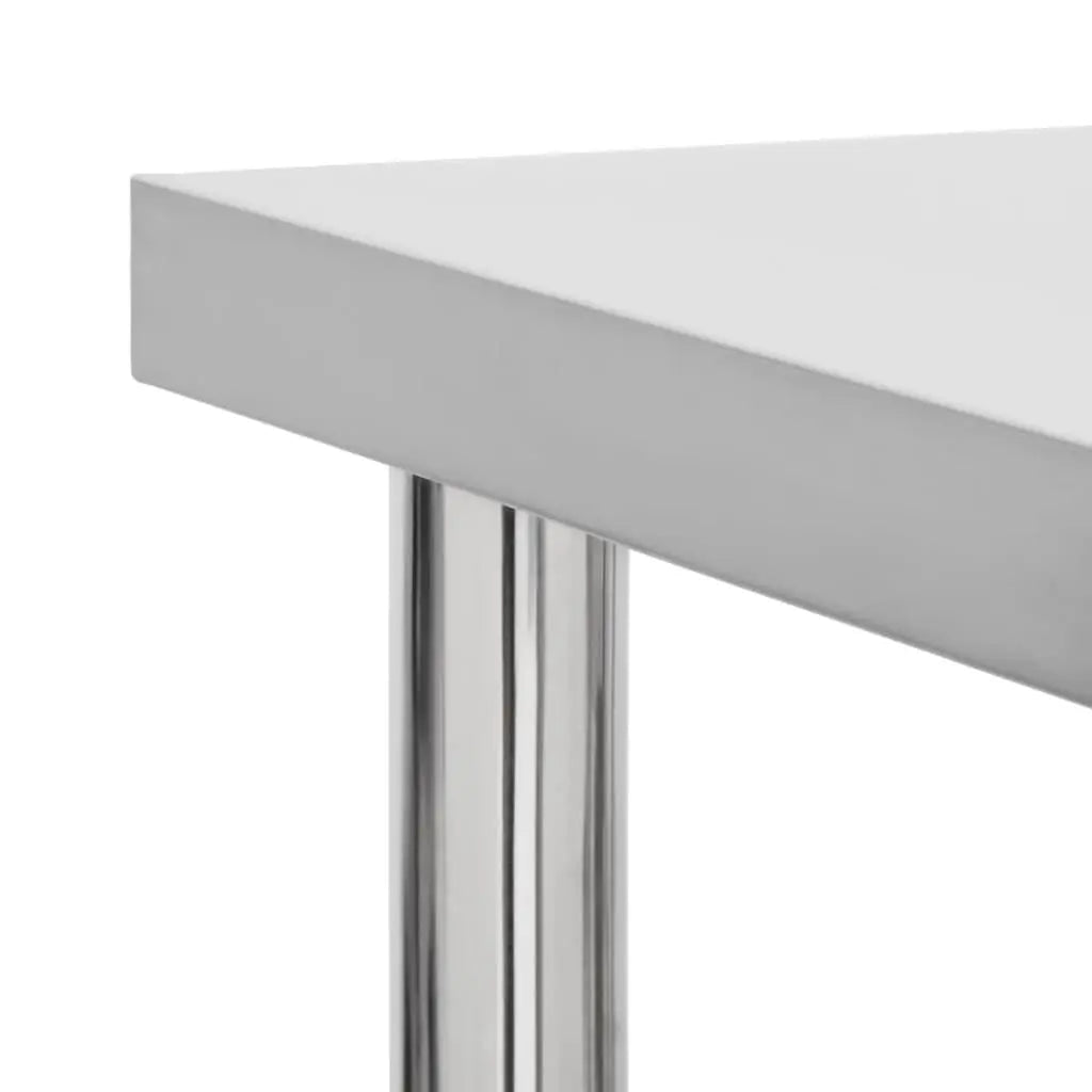 Kitchen Work Table with Wheels 31.5"x17.7"x33.5" Stainless Steel at Set Shop and Smile