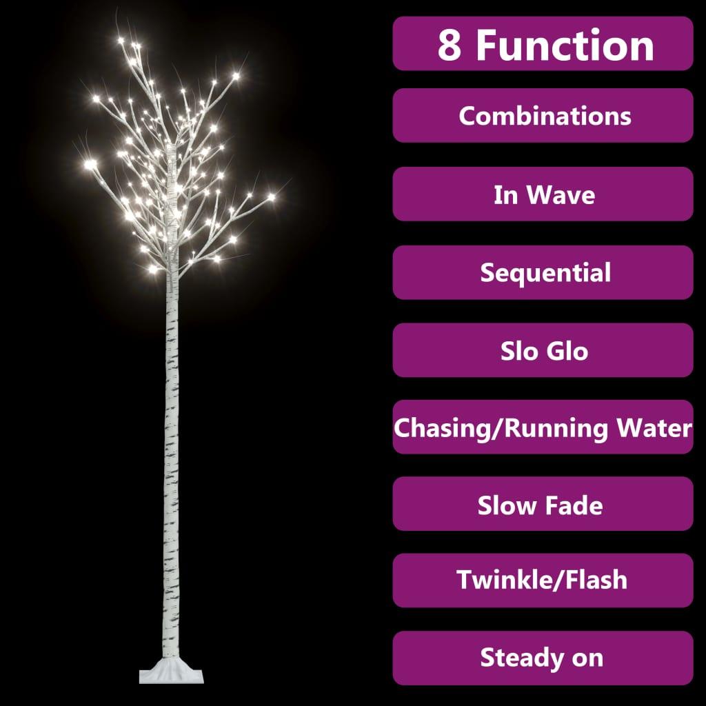 Christmas Tree 220 LEDs 7 ft Cold White Willow Indoor Outdoor at Set Shop and Smile