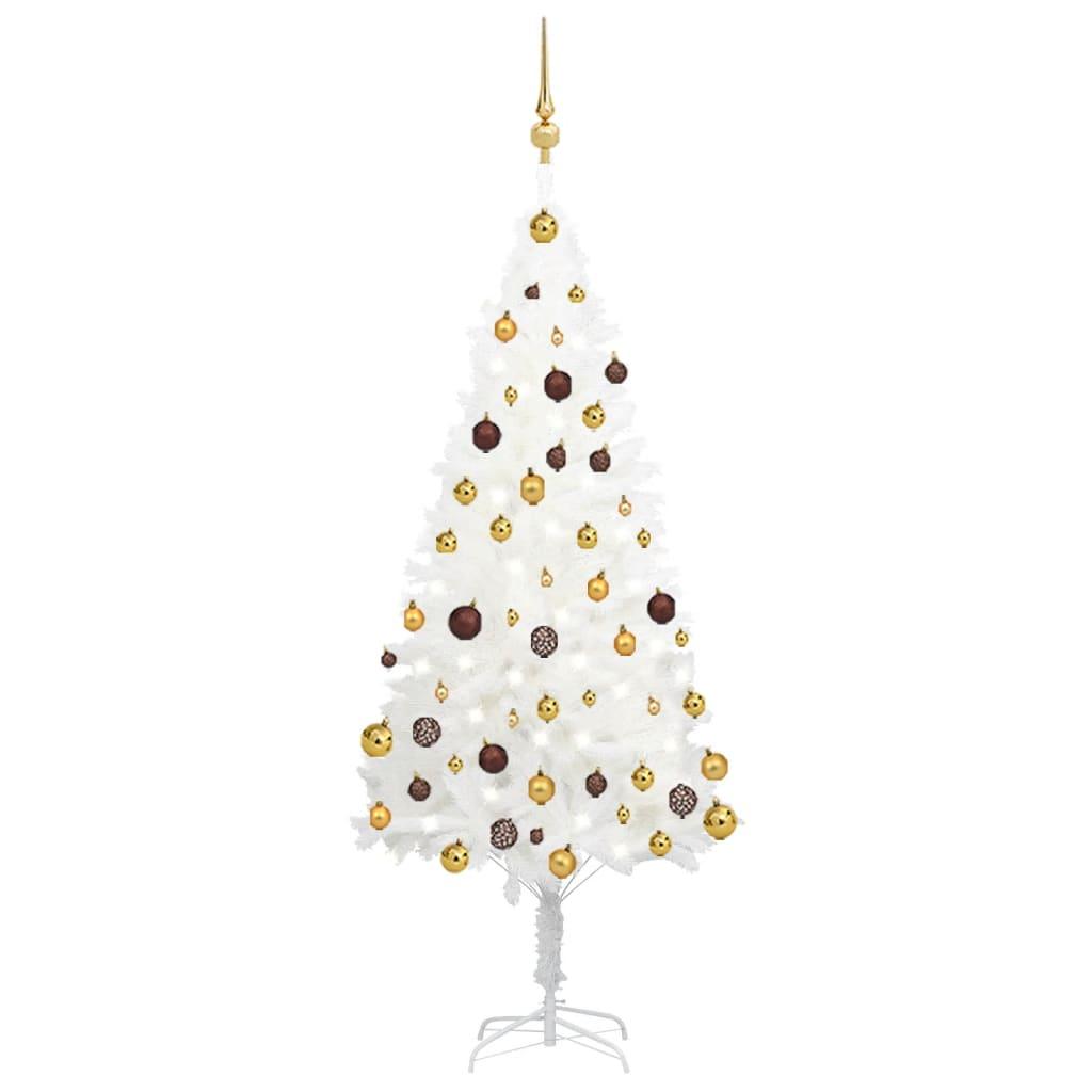 Artificial Christmas Tree with LEDs&Ball Set White 59.1" at Set Shop and Smile