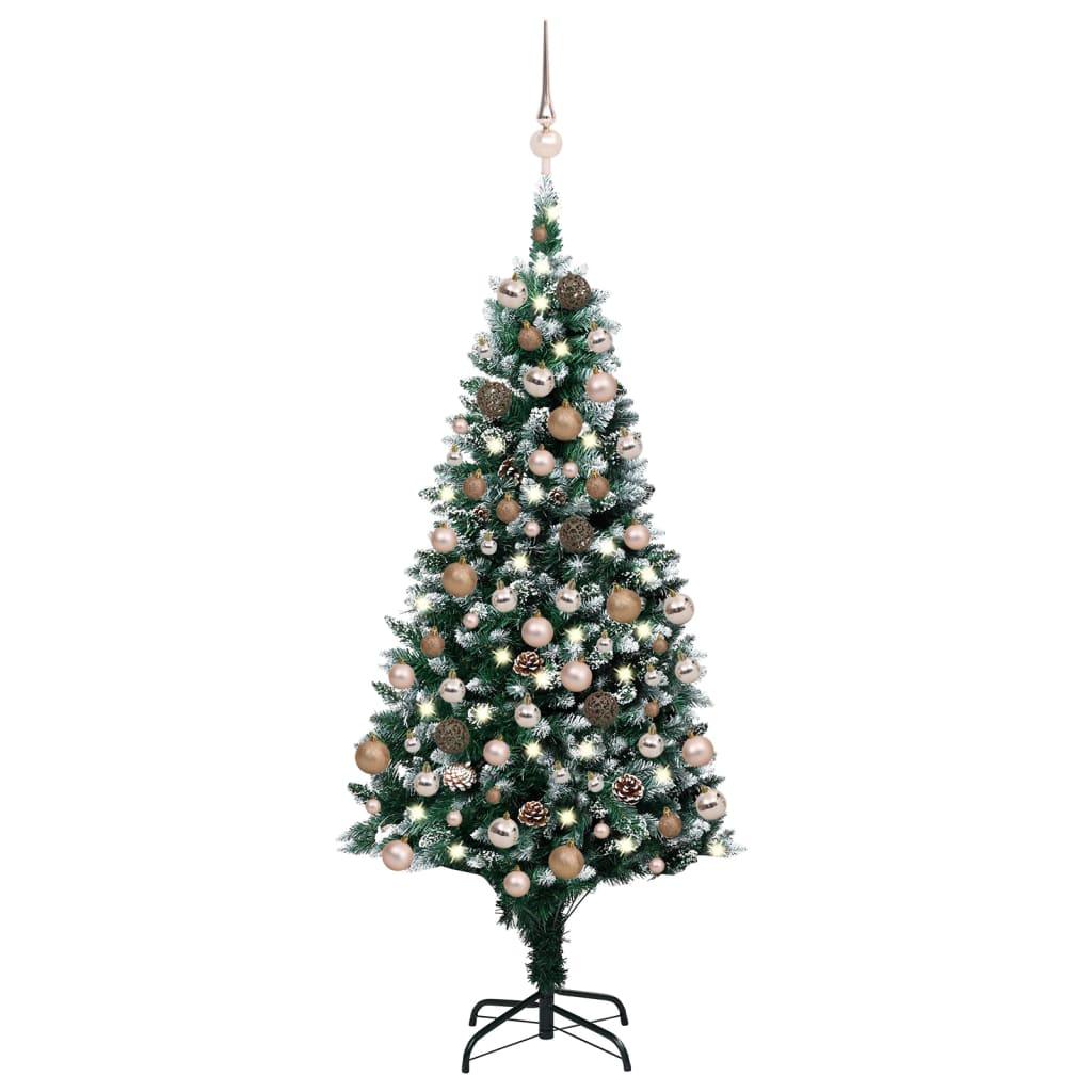 Artificial Christmas Tree with LEDs&Ball Set&Pine Cones 70.9" at Set Shop and Smile