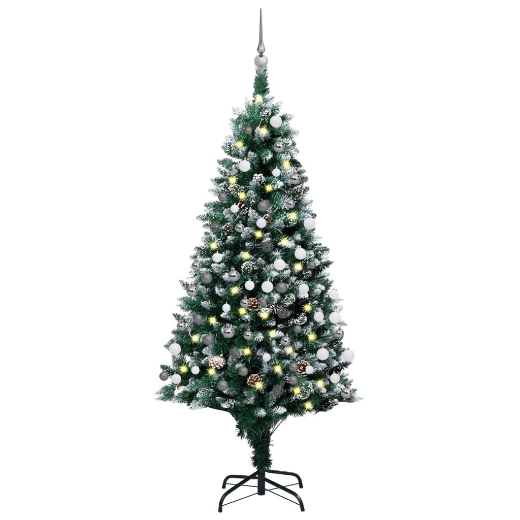 Artificial Christmas Tree with LEDs&Ball Set&Pine Cones 70.9" at Set Shop and Smile