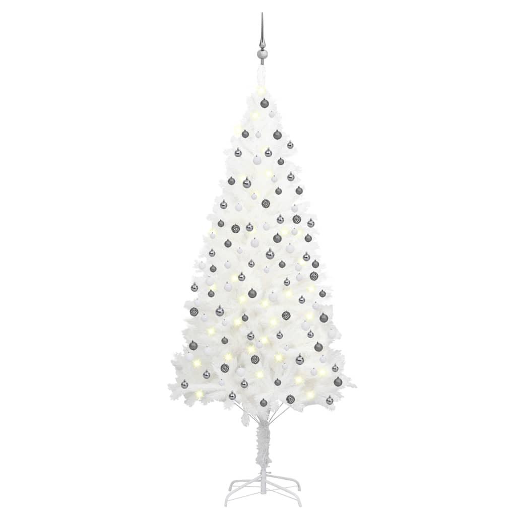 Artificial Christmas Tree with LEDs&Ball Set White 82.7" at Set Shop and Smile