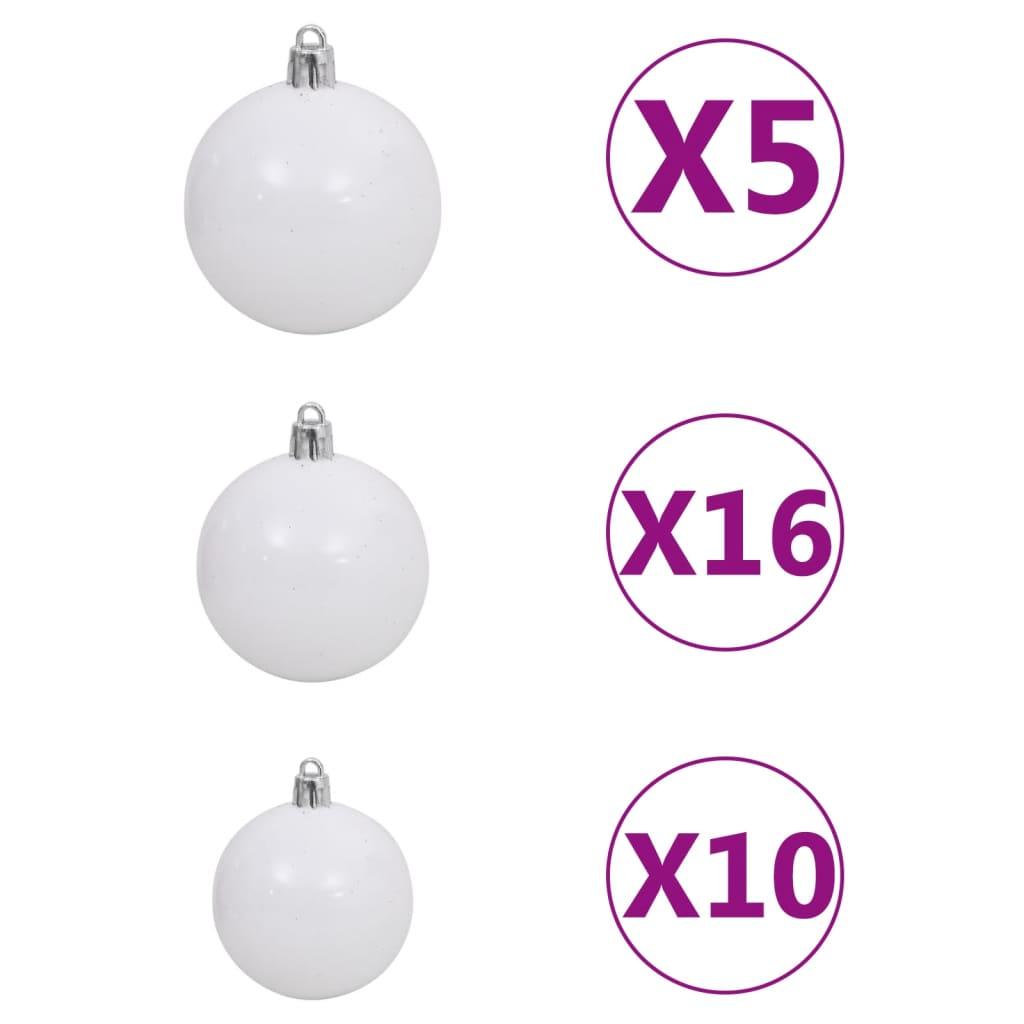 Artificial Christmas Tree with LEDs&Ball Set White 94.5" at Set Shop and Smile