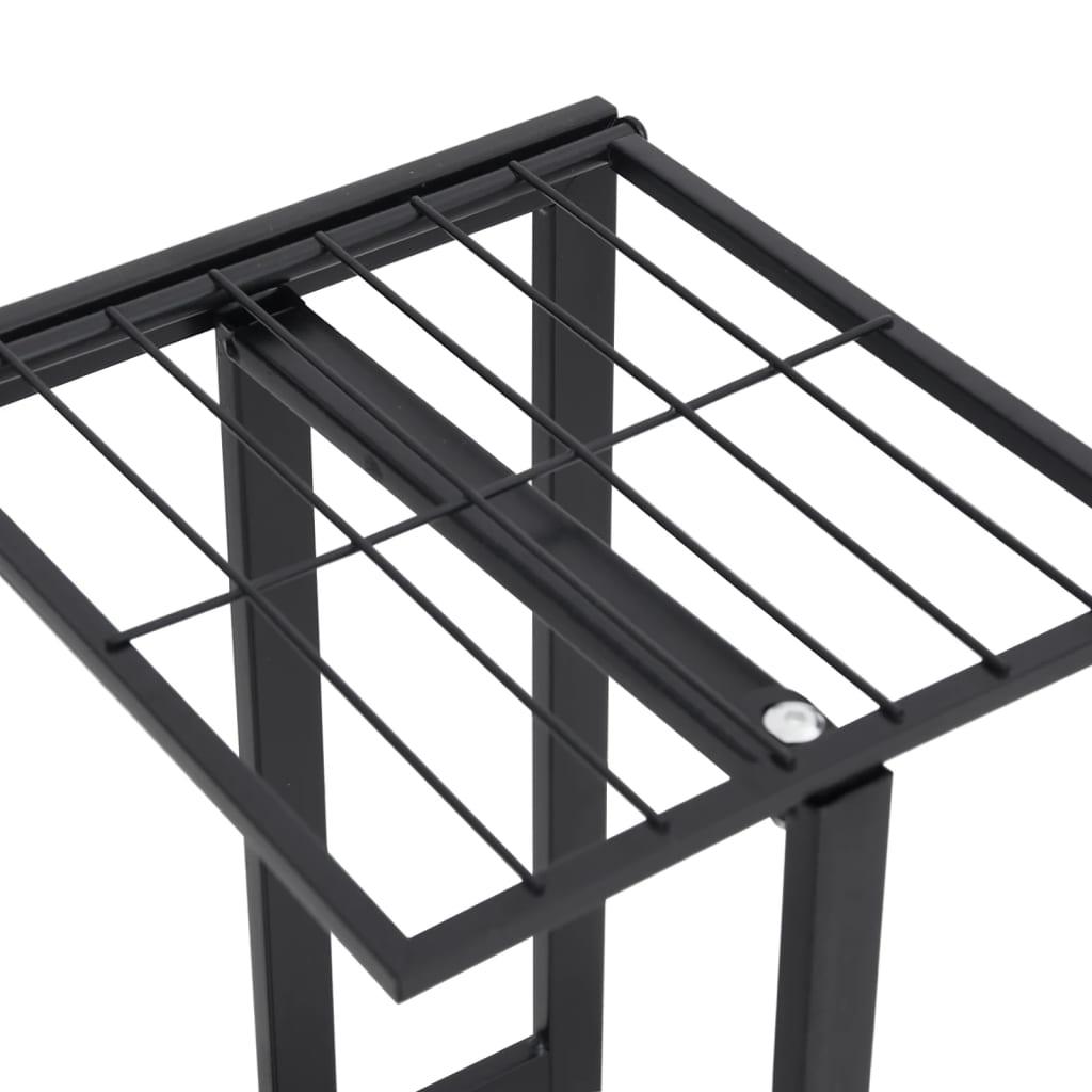 4-Floor Flower Stand 16.9"x8.7"x29.9" Black Metal at Set Shop and Smile