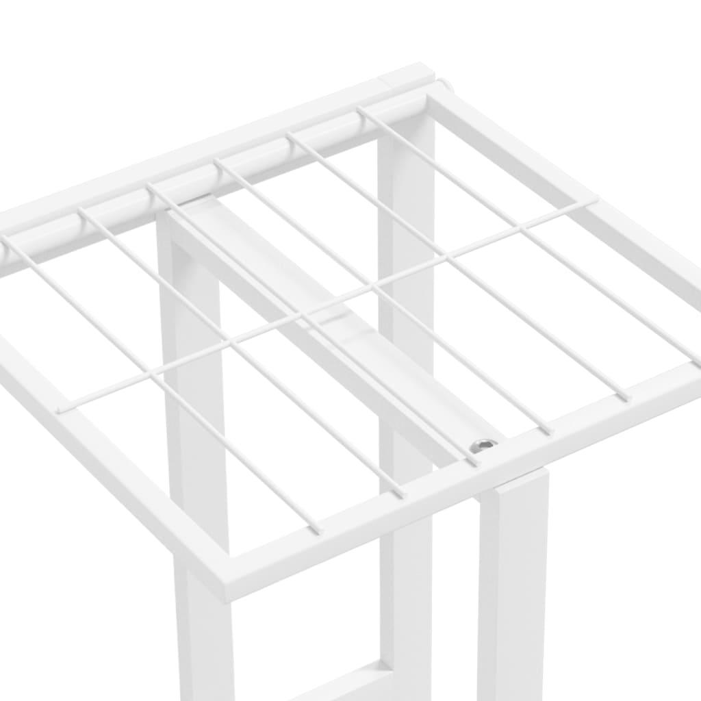 5-Floor Flower Stand 16.9"x8.7"x38.6" White Metal at Set Shop and Smile