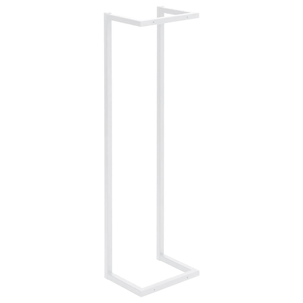 Towel Rack White 9.8"x7.9"x37.4" Steel at Set Shop and Smile